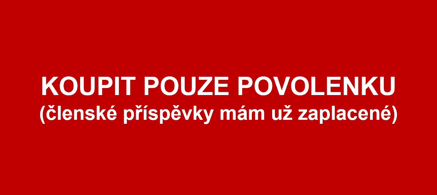 Výběr druhu platby, zaplatit pouze povolenku