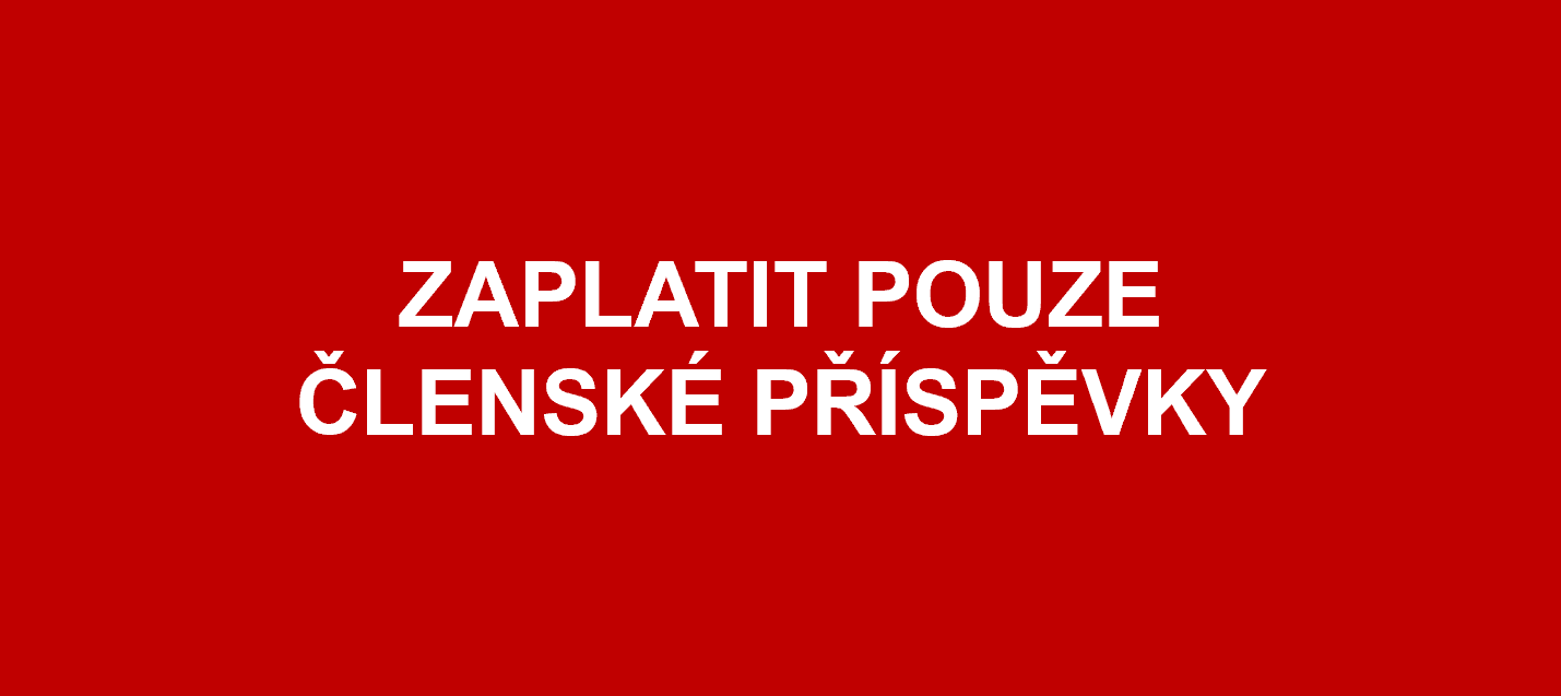 Výběr druhu platby, zaplatit pouze příspěvky