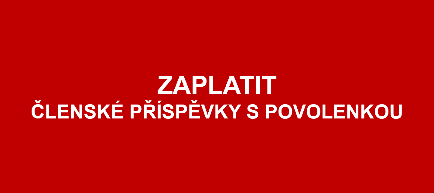 Výběr druhu platby, zaplatit příspěvky a povolenku